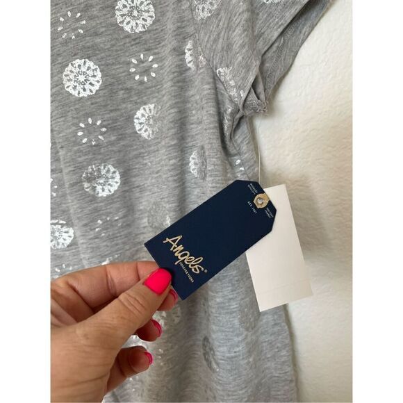 Grey and Silver Tee with Front Knot Twist NEW - Picture 4 of 6